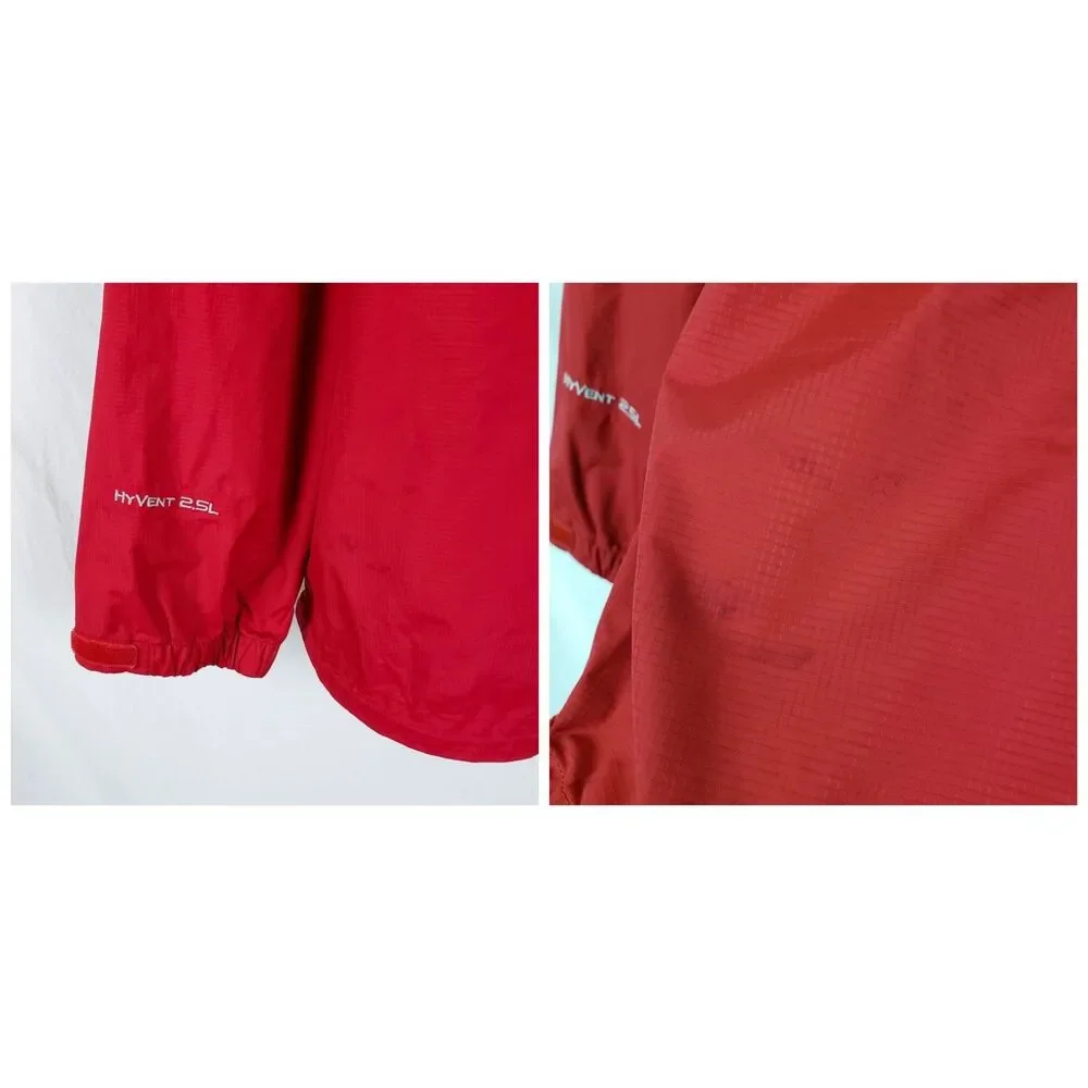 The North Face Hyvent 2.5L Rain Jacket Mens XL Red Lightweight Packable Gorpcore